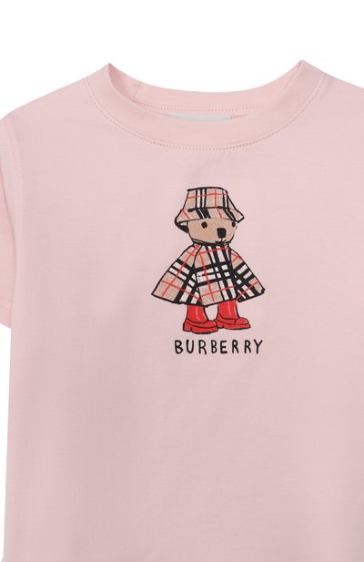 Хлопковая футболка BURBERRY, арт. 8121207, фото 3