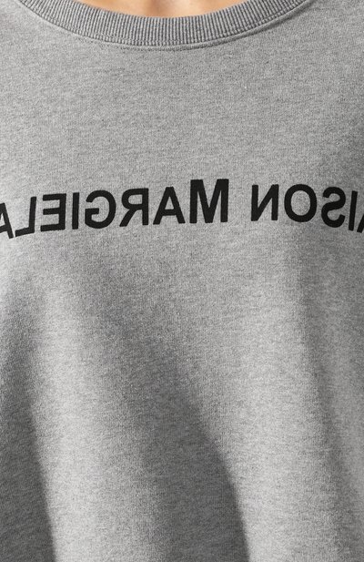 Хлопковый свитшот MM6 светло-серого цвета по цене 26100 руб., арт. S32GU0106/S25387, фото 5 Хлопковый свитшот MM6, арт. S32GU0106/S25387, фото 5