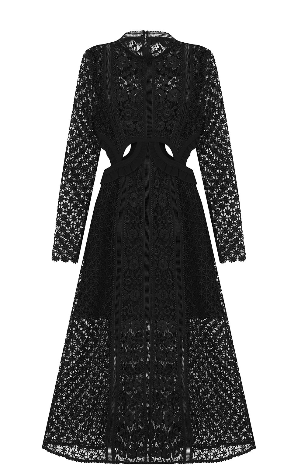 Полупрозрачное кружевное платье-миди SELF-PORTRAIT, арт. SP14-023B, фото 1