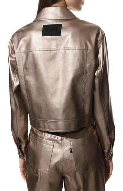 Куртка HUGO золотого цвета по цене 28050 руб., арт. 50484649, фото 4 Куртка HUGO, арт. 50484649, фото 4