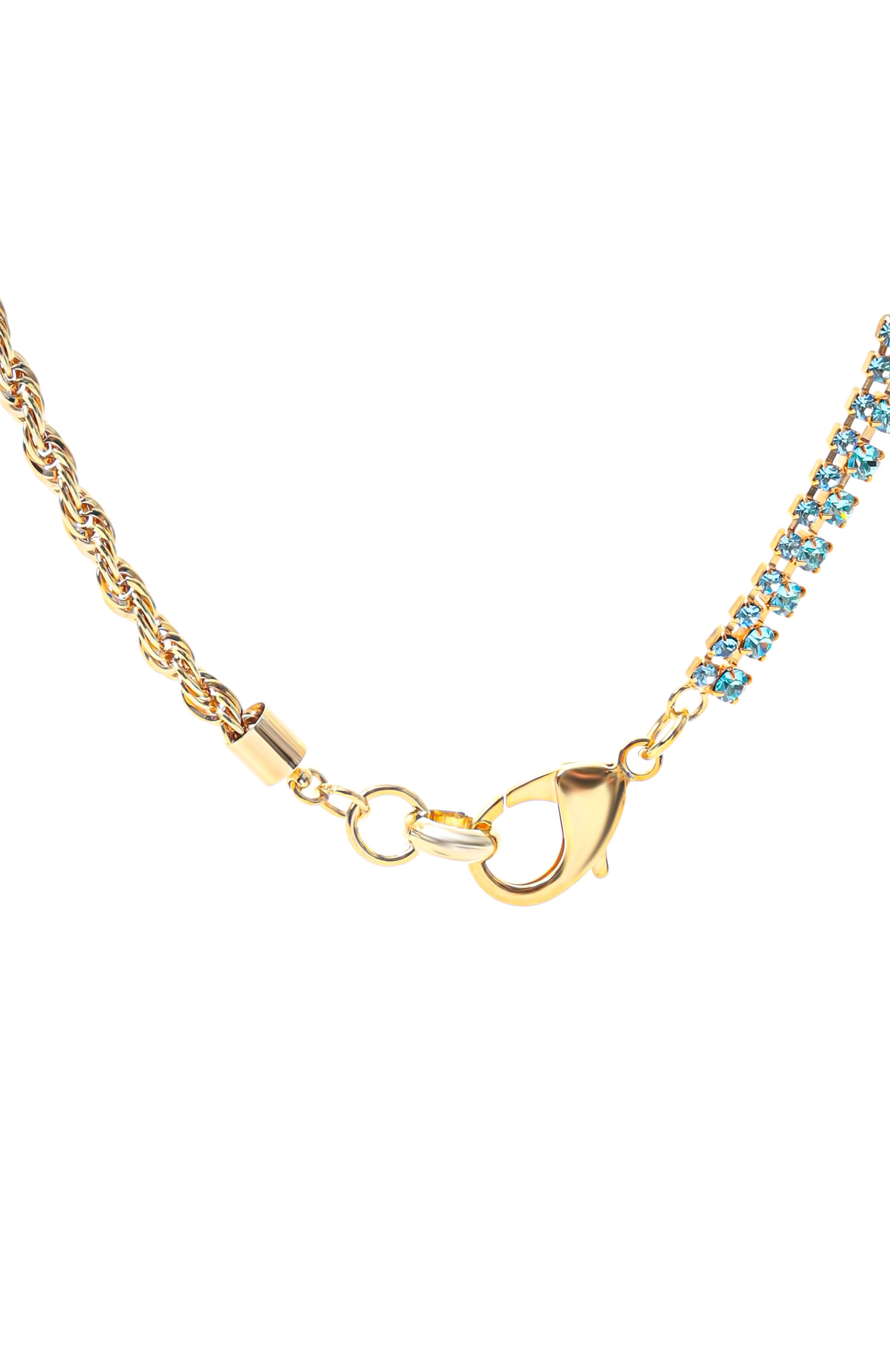 Колье CRYSTALLINE JEWELLERY голубого цвета по цене 15840 руб., арт. 587T, фото 4 Колье CRYSTALLINE JEWELLERY, арт. 587T, фото 4