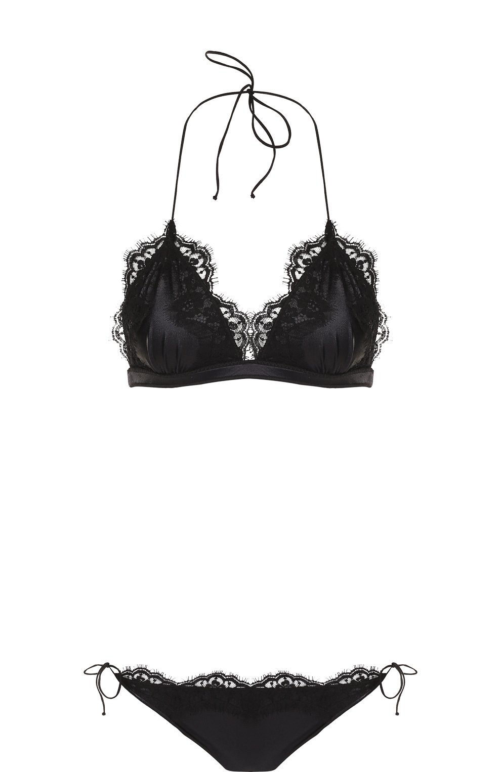 Раздельный купальник с кружевной отделкой OSEREE черного цвета по цене 29950 руб., арт. TRAVAILLE TW0 PIECE, фото 1 Раздельный купальник с кружевной отделкой OSEREE, арт. TRAVAILLE TW0 PIECE, фото 1