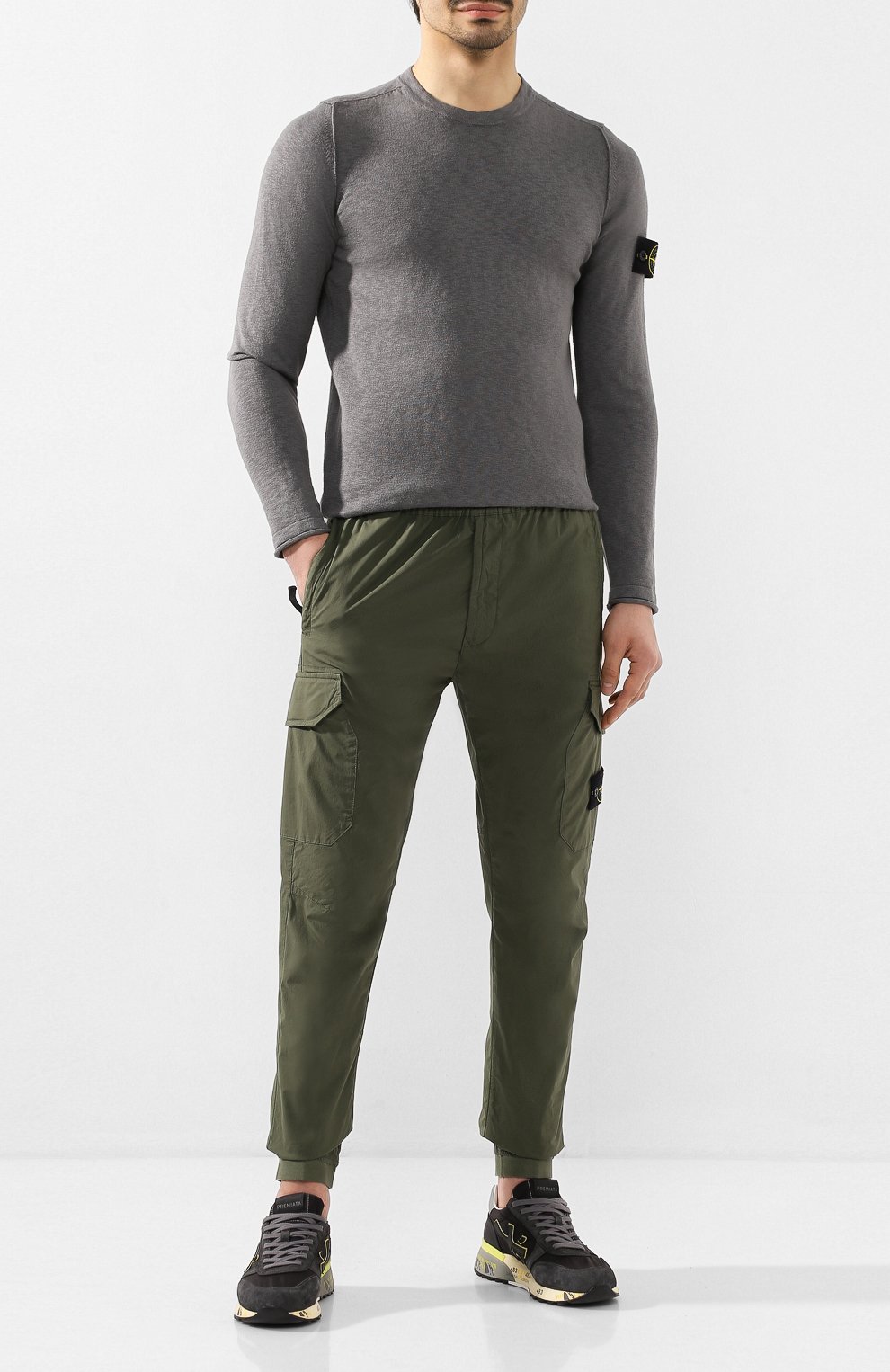 Хлопковые джоггеры STONE ISLAND, арт. 721531403, фото 2