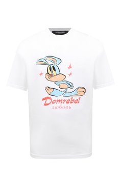 Мужская хлопковая футболка DOMREBEL белого цвета, �арт. BUNNY L0VE/T-SHIRT | Фото 1 (Рукава: Короткие; Длина (для топов): Стандартные; Стили: Гранж; Принт: С принтом; Материал внешний: Хлопок; Драгоценные камни: Проставлено)