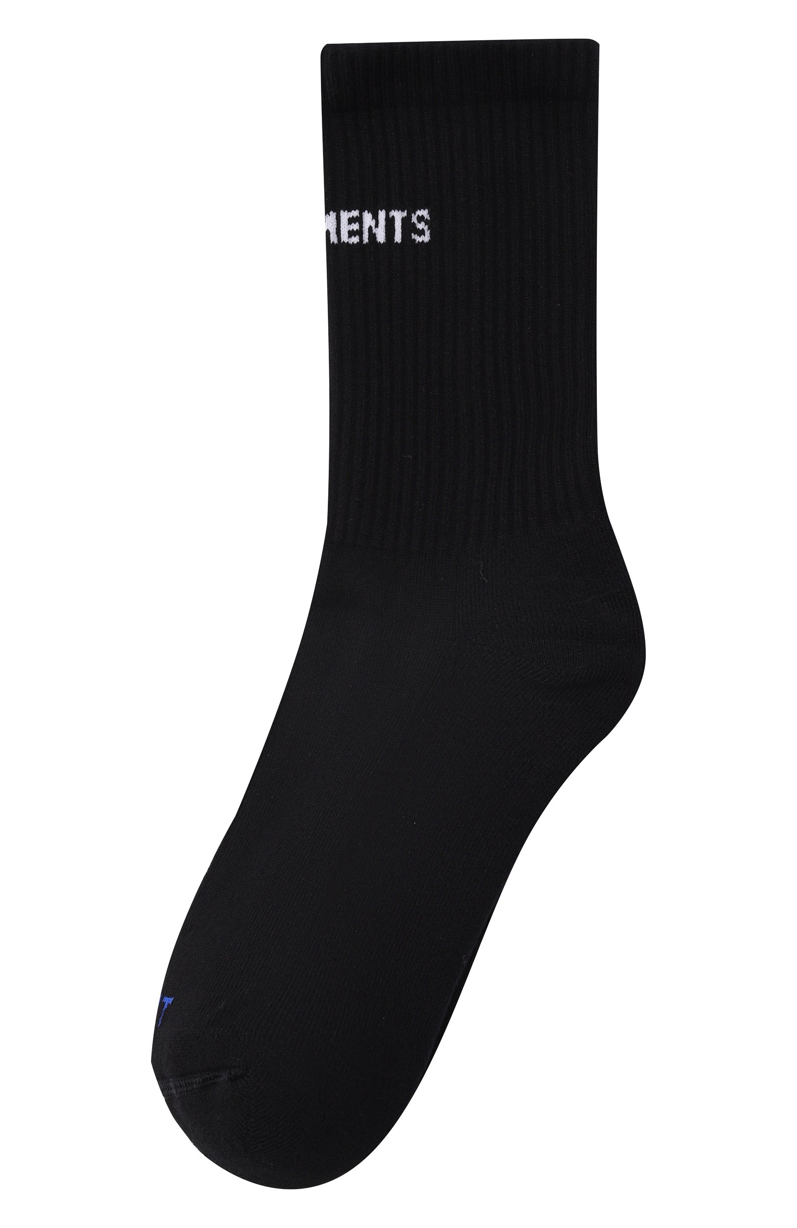 Хлопковые носки VETEMENTS черного цвета по цене 14850 руб., арт. UH27S0300B, фото 1 Хлопковые носки VETEMENTS, арт. UH27S0300B, фото 1