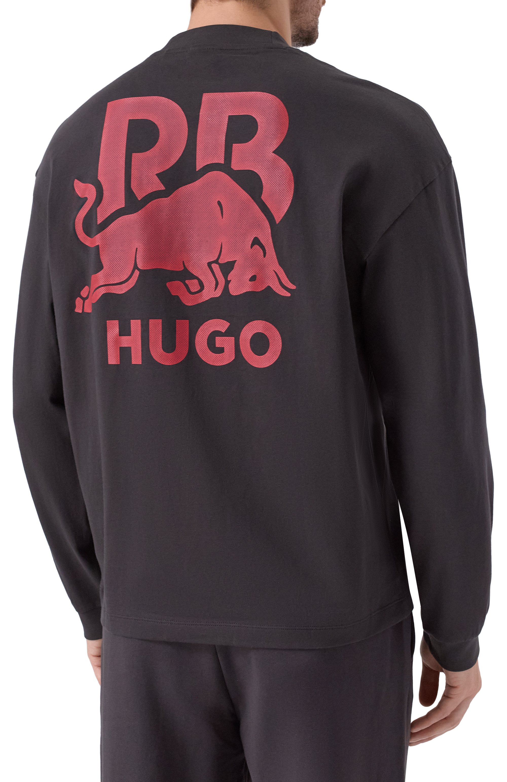 Хлопковый свитшот hugo x rb HUGO темно-серого цвета по цене 10950 руб., арт. 50551830, фото 4 Хлопковый свитшот hugo x rb HUGO, арт. 50551830, фото 4