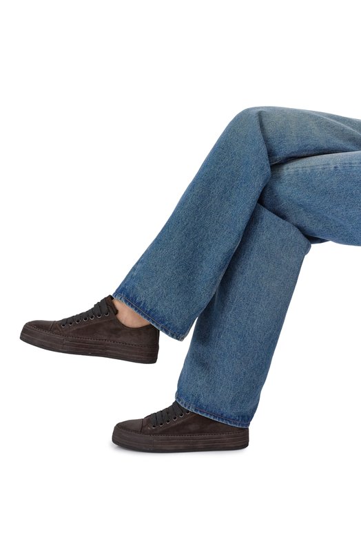 Замшевые кеды Nono Ann Demeulemeester B0012569/LT182 Коричневый  B0012569/LT182 Фото 2