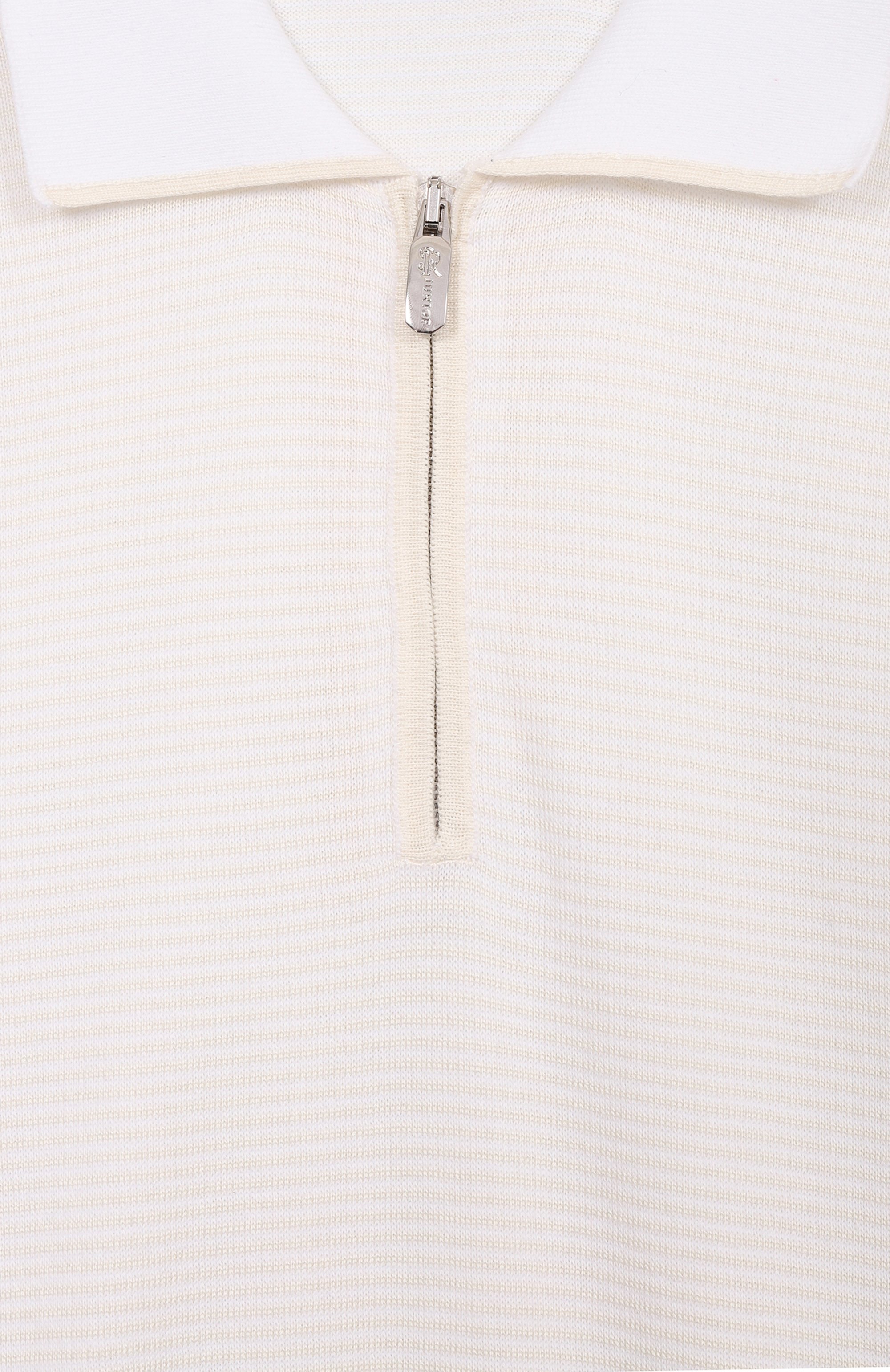 Поло из хлопка и шелка STEFANO RICCI JUNIOR кремового цвета по цене 47500 руб., арт. KY12000P31/Y18250, фото 3 Поло из хлопка и шелка STEFANO RICCI JUNIOR, арт. KY12000P31/Y18250, фото 3