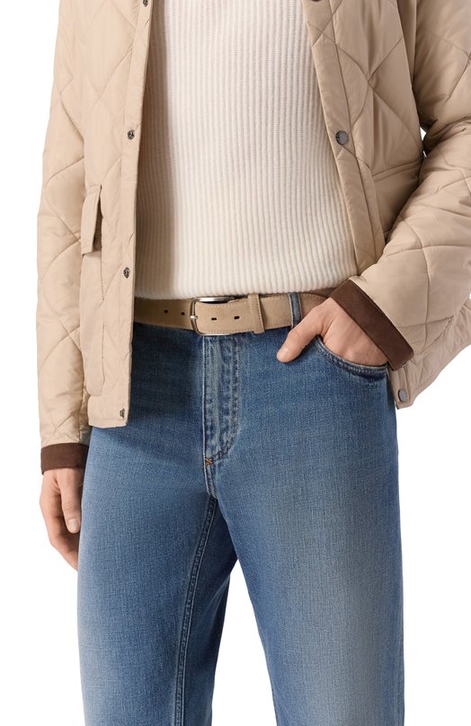 Замшевый ремень Paul&Shark 26416015 Бежевый  26416015 Фото 2