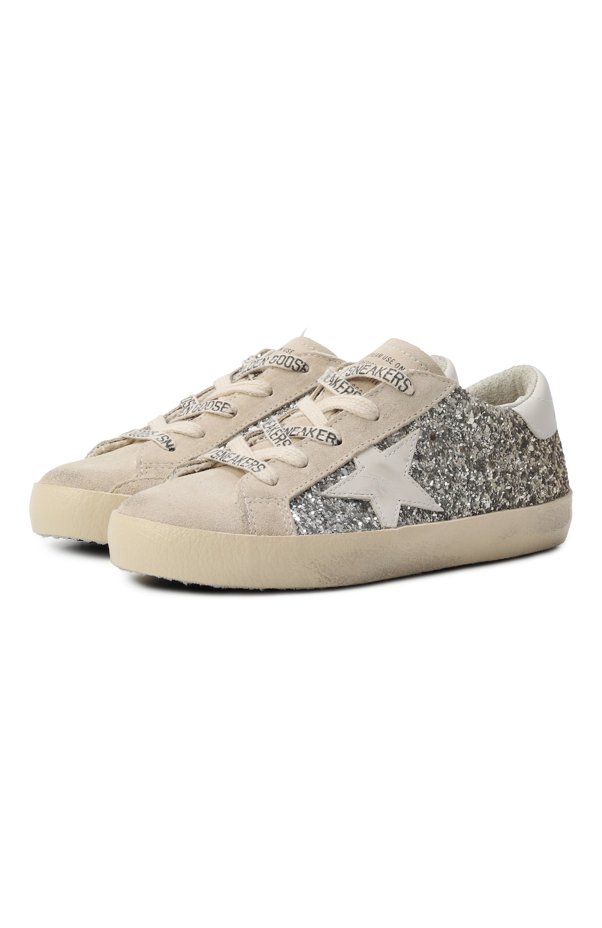 Кожаные кеды super-star GOLDEN GOOSE DELUXE BRAND светло-бежевого цвета по цене 31350 руб., арт. GYF00101.F006758, фото 1 Кожаные кеды super-star GOLDEN GOOSE DELUXE BRAND, арт. GYF00101.F006758, фото 1