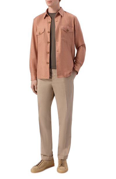 Рубашка из кашемира и шелка COLOMBO кораллового цвета по цене 349000 руб., арт. CM00379/77541-10, фото 2 Рубашка из кашемира и шелка COLOMBO, арт. CM00379/77541-10, фото 2