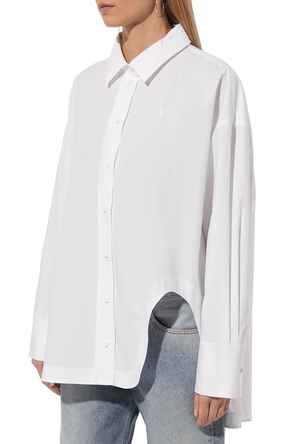 Хлопковая рубашка THE ATTICO, арт. 250WCH00004/CCC052AA, фото 3