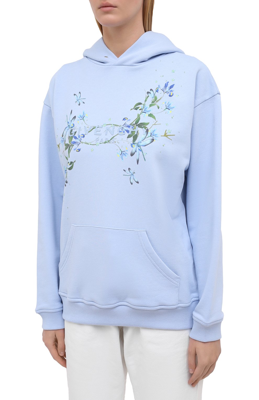Хлопковое худи GIVENCHY голубого цвета по цене 79100 руб., арт. BWJ01C3Z3W, фото 3 Хлопковое худи GIVENCHY, арт. BWJ01C3Z3W, фото 3