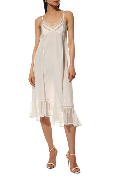 Платье DRIES VAN NOTEN молочного цвета по цене 89950 руб., арт. 221-011019-4255, фото 2 Платье DRIES VAN NOTEN, арт. 221-011019-4255, фото 2
