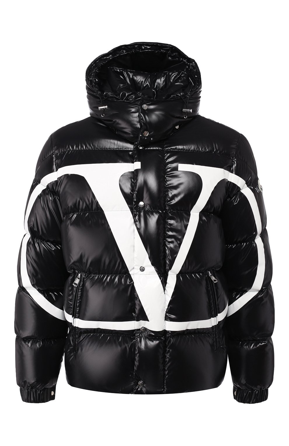 Мужская пуховик valentino x moncler vlogo VALENTINO черного цвета, арт. SV3CN00A5AG | Фото 1 (Кросс-КТ: Куртка, Пуховик; Мужское Кросс-КТ: пуховик-короткий, Пуховик-верхняя одежда, Верхняя одежда; Рукава: Длинные; Материал внешний: Синтетический материал; Материал сплава: Проставлено; Материал подклада: Синтетический материал; Драгоценные камни: Проставлено; Длина (верхняя одежда): Короткие; Материал утеплителя: Пух и перо; Статус проверки: Проверена категория)