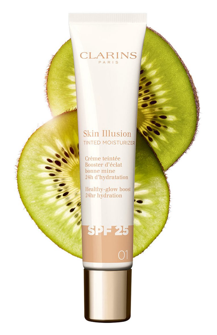 Оттеночный увлажняющий крем для лица с эффектом сияния spf 25, оттенок 01 (40ml) CLARINS бесцветного цвета, арт. 80112683 | Фото 3 (Нос: Не проставлено; Региональные ограничения белый список (Axapta Mercury): Не проставлено; Финишное покрытие: Сияющий)