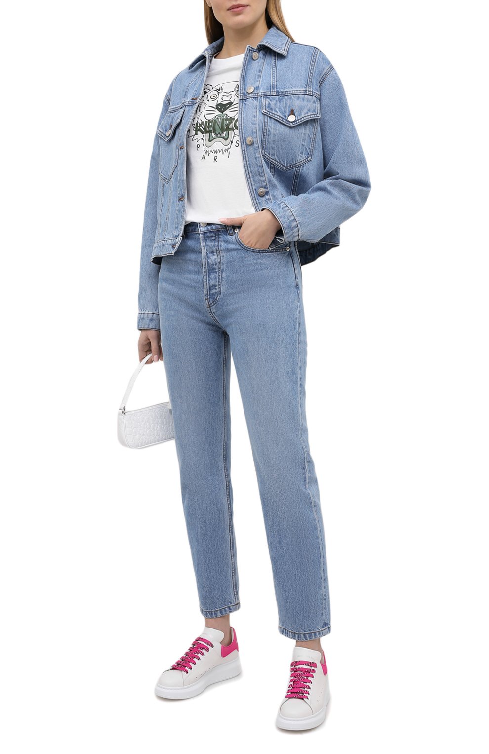 Хлопковая футболка KENZO белого цвета по цене 11500 руб., арт. FB52TS8464YB, фото 2 Хлопковая футболка KENZO, арт. FB52TS8464YB, фото 2