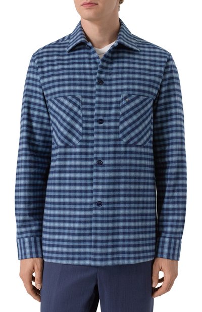 Хлопковая рубашка STEFANO RICCI синего цвета по цене 95550 руб., арт. SP007097/BN3035, фото 3 Хлопковая рубашка STEFANO RICCI, арт. SP007097/BN3035, фото 3