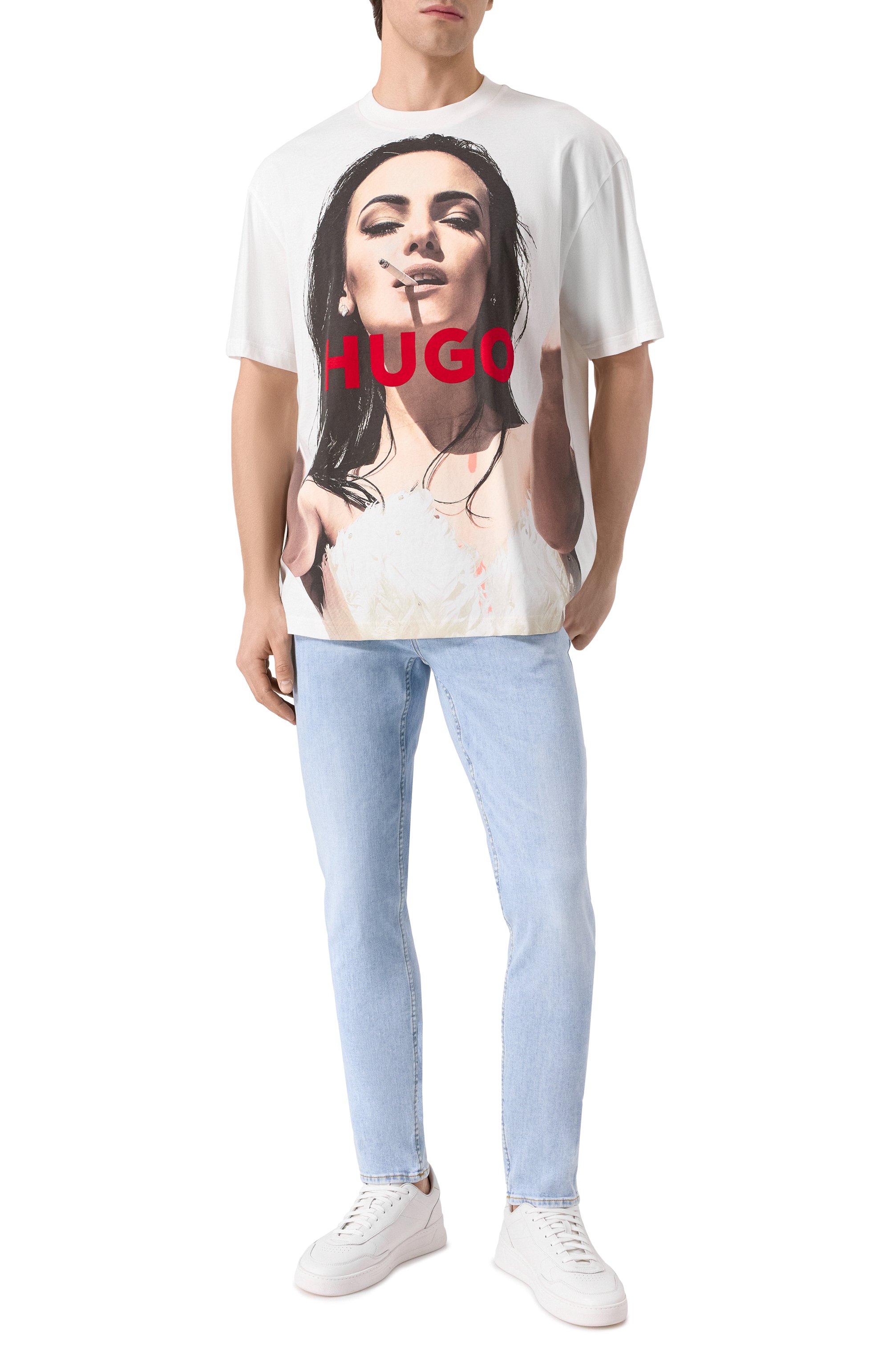 Хлопковая футболка HUGO, арт. 50535314, фото 2