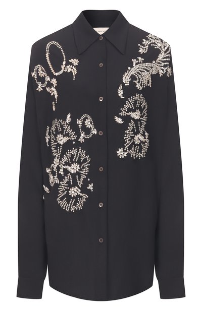 Женская рубашка с отделкой стразами DRIES VAN NOTEN, арт. 010759/3078