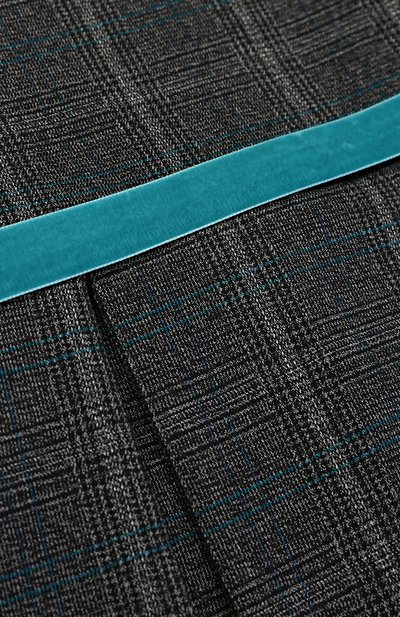 Шерстяное платье в клетку с защипами и поясом CAF, арт. 309-SP/CINTURA BLU C0ME QUADRETT0/6A-8A, фото 3