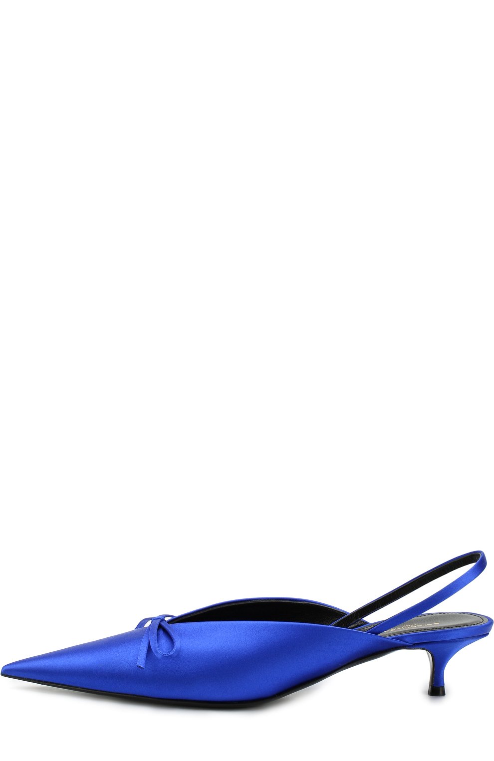 Атласные туфли knife на каблуке kitten heel BALENCIAGA, арт. 500618/W0WM0, фото 3