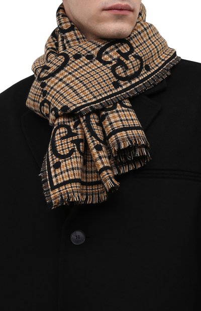 Шерстяной шарф GUCCI черного цвета по цене 43650 руб., арт. 660025/4G386, фото 2 Шерстяной шарф GUCCI, арт. 660025/4G386, фото 2