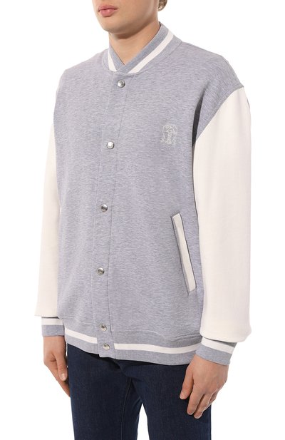 Хлопковая толстовка BRUNELLO CUCINELLI, арт. M0T359022G, фото 3