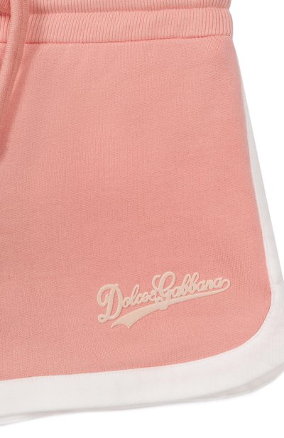 Хлопковые шорты DOLCE & GABBANA розового цвета по цене 35700 руб., арт. L5JQ0N/G7PWH_001, фото 3 Хлопковые шорты DOLCE & GABBANA, арт. L5JQ0N/G7PWH_001, фото 3