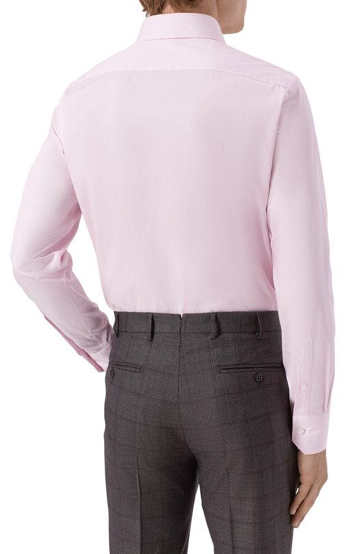 Хлопковая сорочка Zegna 9MS0BA/R801044A8 Розовый  9MS0BA/R801044A8 Фото 4