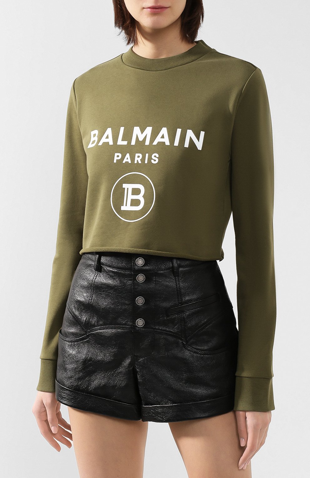 Хлопковый пуловер BALMAIN, арт. TF13641/I384, фото 3