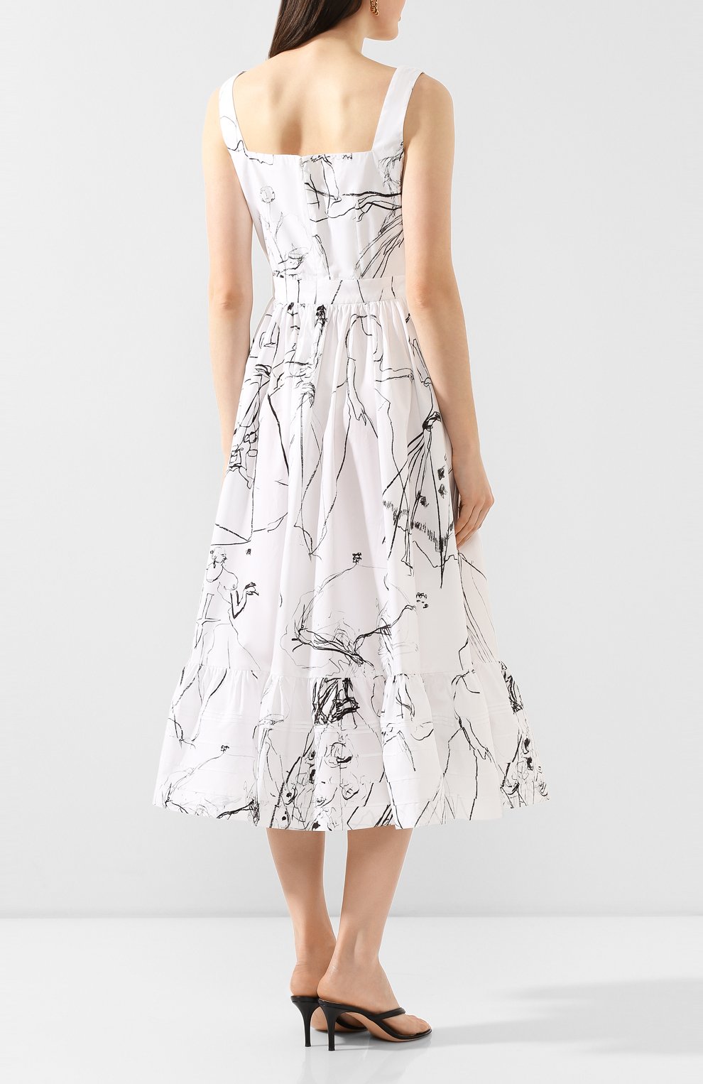 Хлопковое платье ALEXANDER MCQUEEN, арт. 623552/QDAA0, фото 4