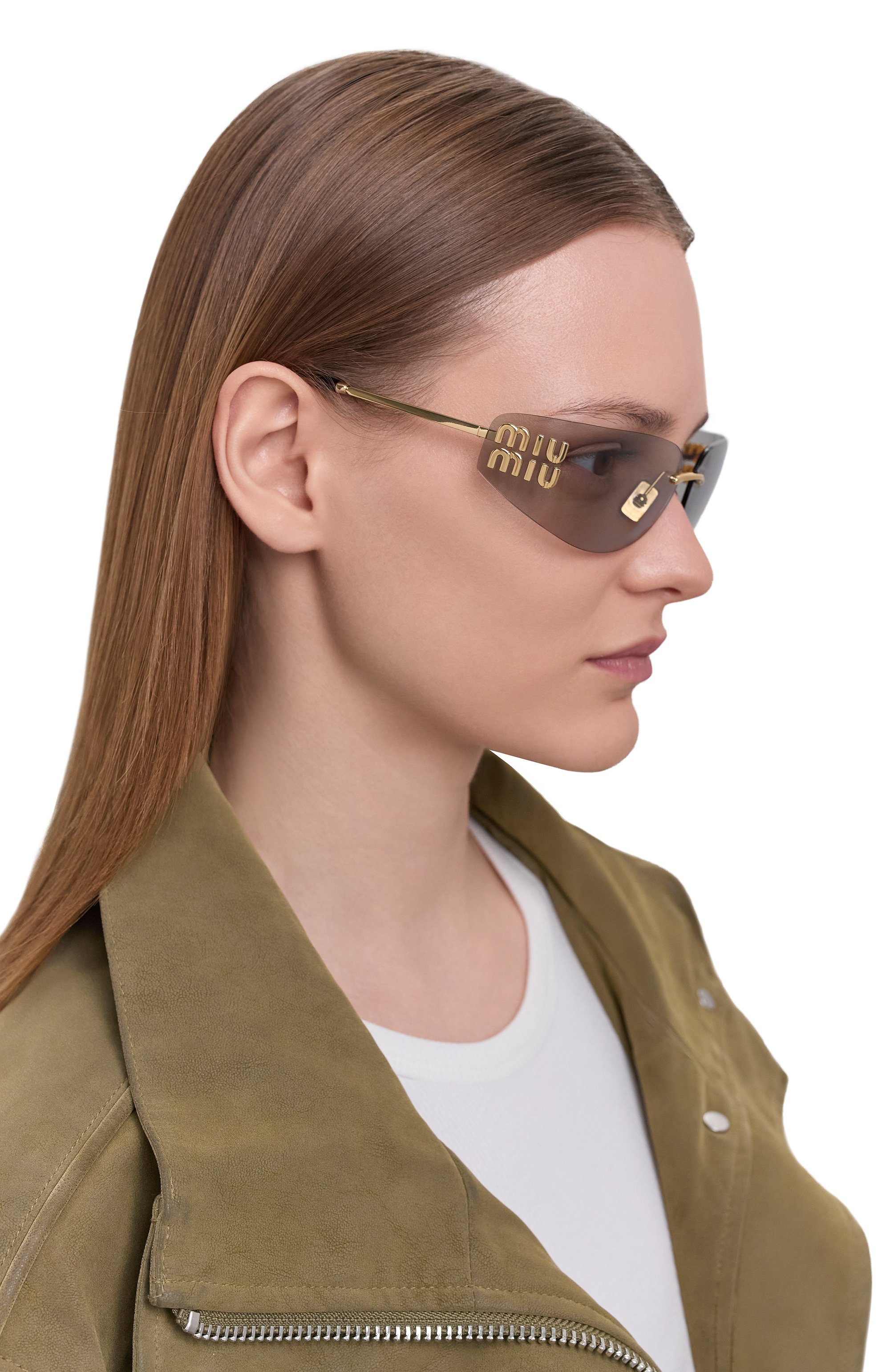 Солнцезащитные очки MIU MIU серого цвета по цене 89300 руб., арт. A51S-5AK50K, фото 2 Солнцезащитные очки MIU MIU, арт. A51S-5AK50K, фото 2