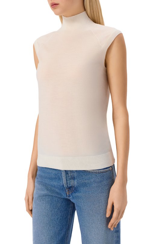 Шерстяной топ BOSS 50544998 Кремовый  50544998 Фото 3