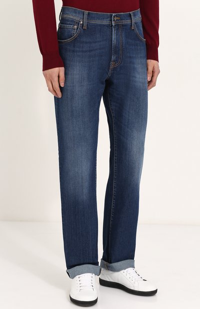 Джинсы прямого кроя с потертостями CORNELIANI, арт. 80/4JF4-7820153, фото 3