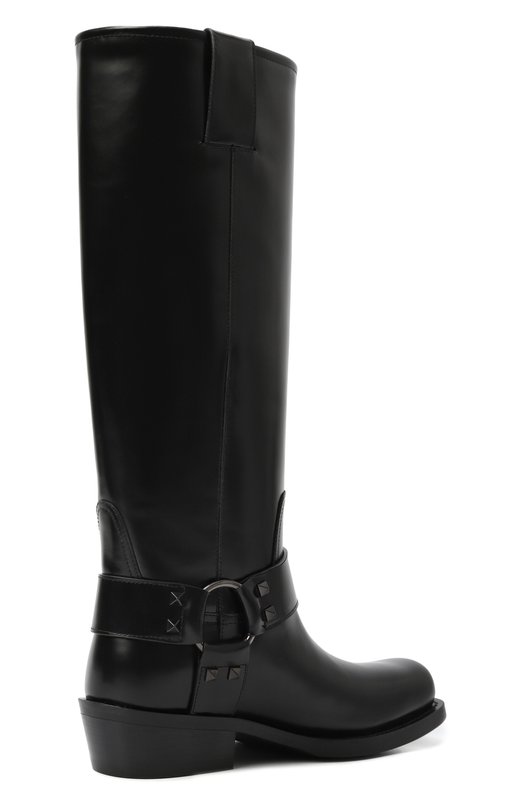 Кожаные сапоги Rockstud Valentino 5W0S0KV3/NIB Чёрный  5W0S0KV3/NIB Фото 5