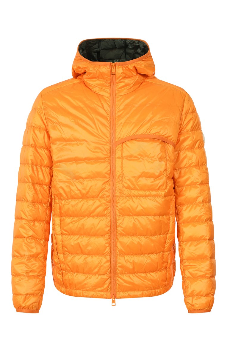 Мужская пуховая куртка divedro MONCLER оранжевого цвета, арт. 1A00072/M2640 | Фото 1 (Материал подклада: Синтетический материал; Материал внешний: Синтетический материал; Длина (верхняя одежда): Короткие; Рукава: Длинные; Стили: Кэжуэл; Мужское Кросс-КТ: Куртка-пуховая; Материал утеплителя: Пух и перо; Кросс-КТ: Утепленные)