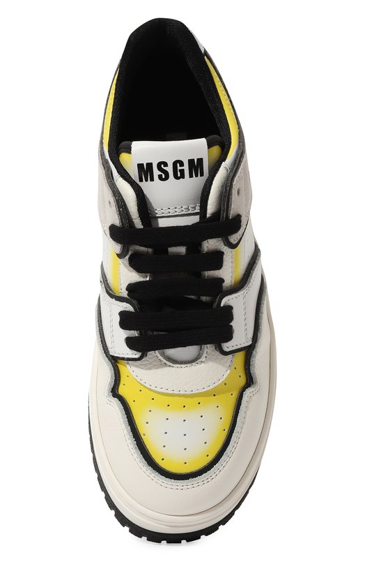 Кожаные кеды MSGM kids Белый, фото 4