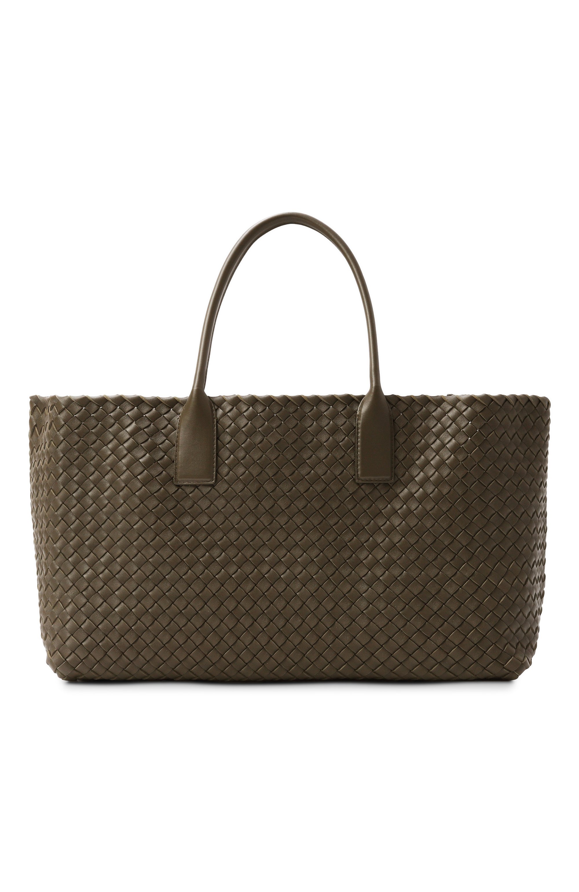 Сумка-тоут cabat medium BOTTEGA VENETA хаки цвета по цене 998000 руб., арт. 608810/V10W1, фото 1 Сумка-тоут cabat medium BOTTEGA VENETA, арт. 608810/V10W1, фото 1
