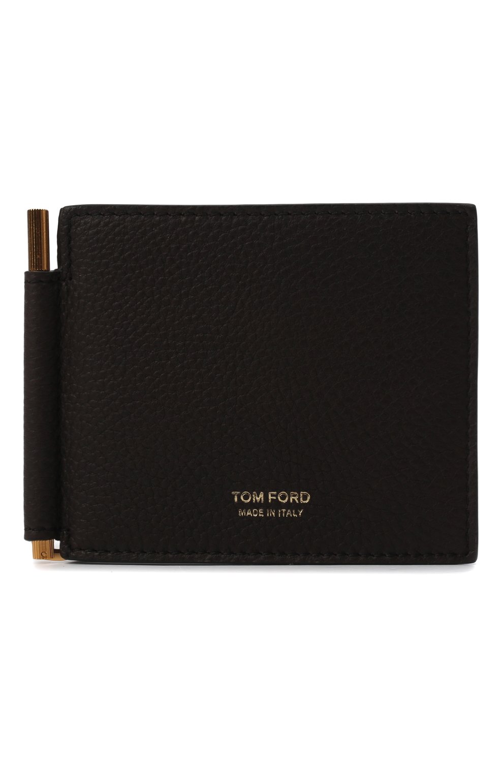 Кожаный зажим для купюр TOM FORD темно-коричневого цвета по цене 63200 руб., арт. Y0231T-LCL158, фото 1 Кожаный зажим для купюр TOM FORD, арт. Y0231T-LCL158, фото 1