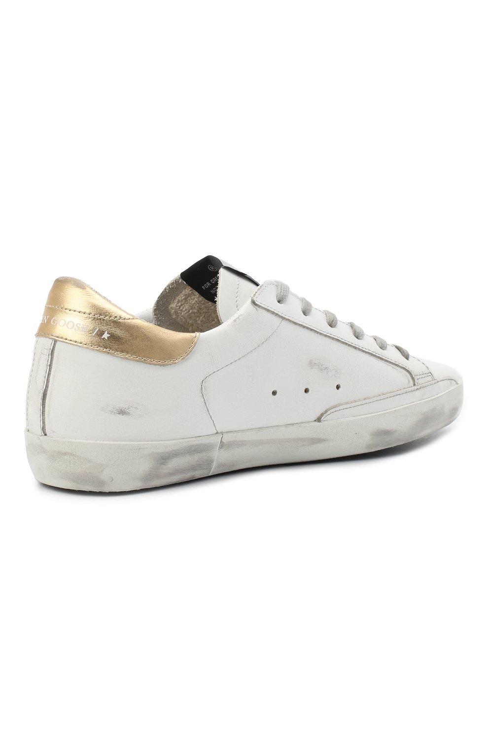 Кожаные кеды superstar GOLDEN GOOSE DELUXE BRAND, арт. GWF00101.F000212, фото 4
