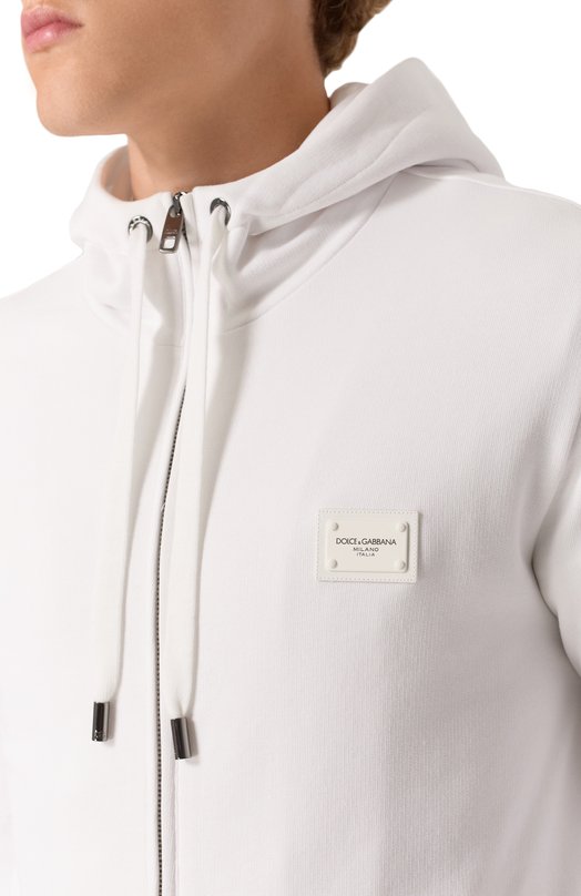 Хлопковая толстовка Dolce & Gabbana G9ABIT/G7M4Y Белый  G9ABIT/G7M4Y Фото 5