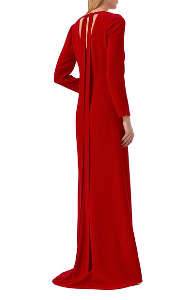 Шелковое платье VALENTINO красного цвета по цене 1355000 руб., арт. 8B3VDMY5/1MM, фото 3 Шелковое платье VALENTINO, арт. 8B3VDMY5/1MM, фото 3