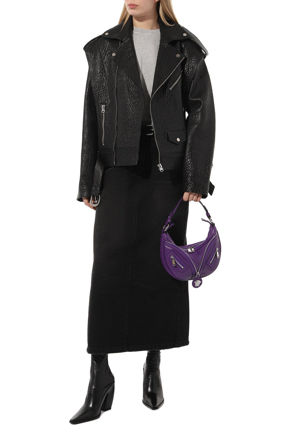 Сумка repeat VERSACE фиолетового цвета по цене 179500 руб., арт. 1007680/1A05878, фото 7 Сумка repeat VERSACE, арт. 1007680/1A05878, фото 7