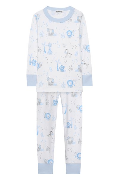 Хлопковая пижама MAGNOLIA BABY голубого цвета по цене 3490 руб., арт. 649-LP-LB., фото 1 Хлопковая пижама MAGNOLIA BABY, арт. 649-LP-LB., фото 1