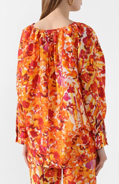 Шелковая блузка MARNI красного цвета по цене 98150 руб., арт. CAMA0319Y0/TSF37, фото 4 Шелковая блузка MARNI, арт. CAMA0319Y0/TSF37, фото 4