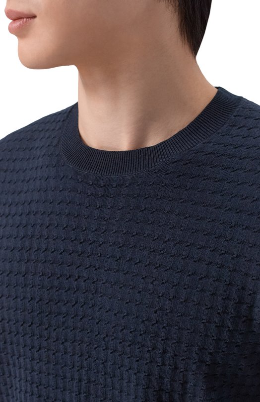 Джемпер из шелка и хлопка BOSS Camel 50555189 Синий  50555189 Фото 5