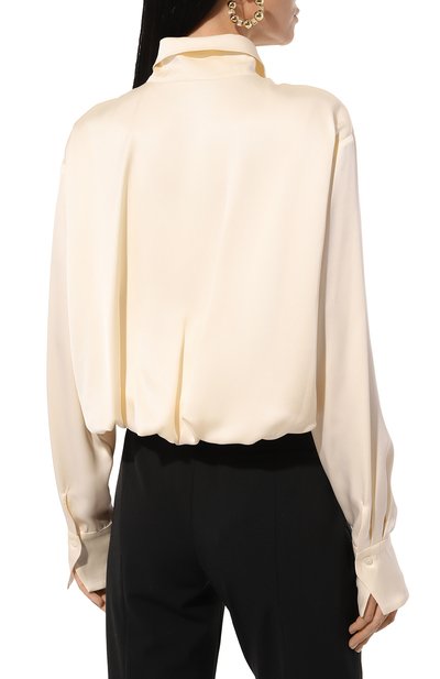 Шелковая блузка BORNE BOURGEOIS кремового цвета по цене 47200 руб., арт. SW-BL-BO-3026, фото 4 Шелковая блузка BORNE BOURGEOIS, арт. SW-BL-BO-3026, фото 4
