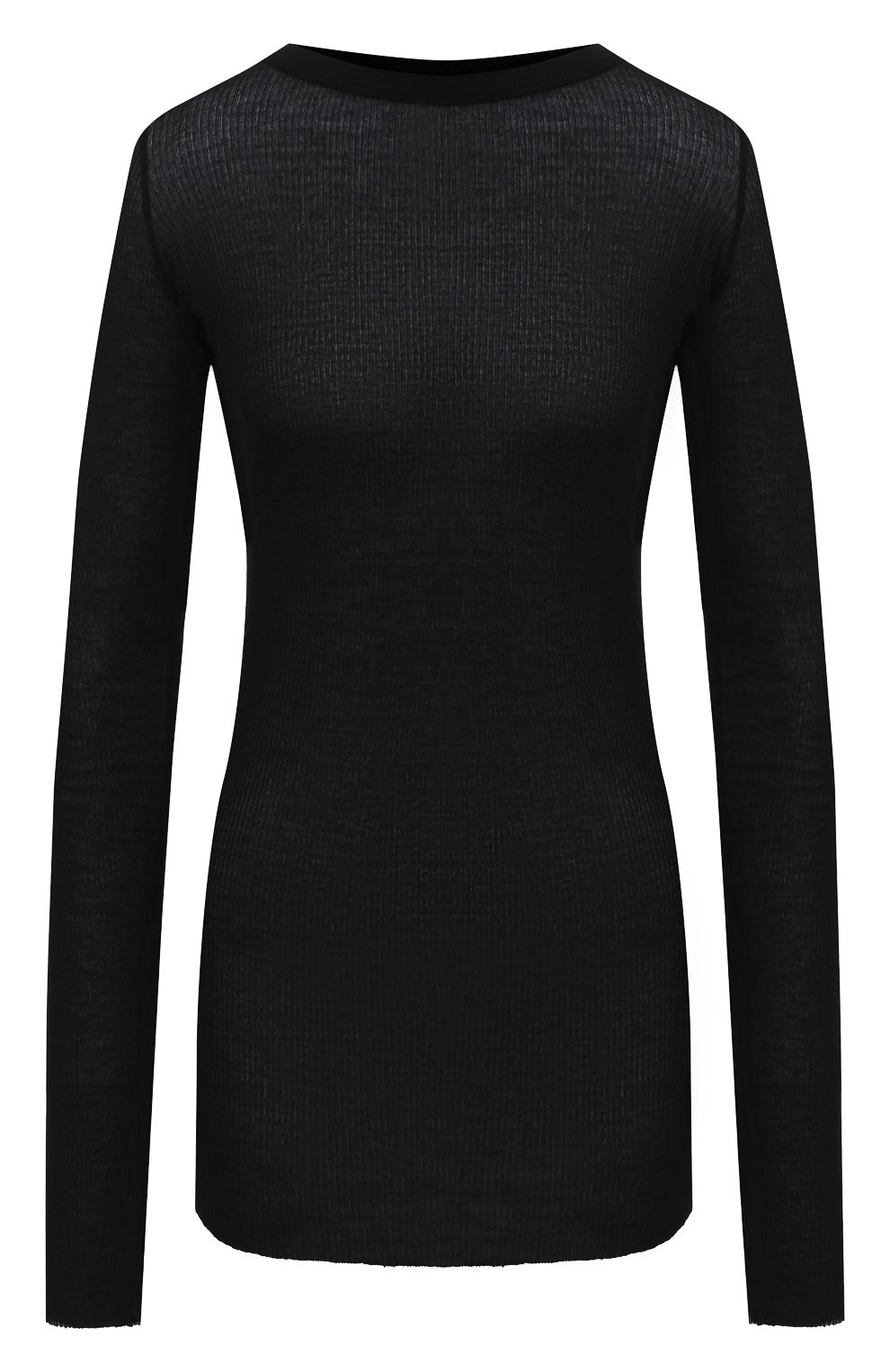 Пуловер из вискозы и шелка RICK OWENS черного цвета по цене 27350 руб., арт. RP20F2202/RC, фото 1 Пуловер из вискозы и шелка RICK OWENS, арт. RP20F2202/RC, фото 1