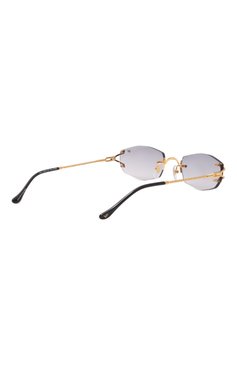 Женские солнцезащитные очки VINTAGE FRAMES серого цвета, арт. ASPEN 24KT G0LD/ASPHALT | Фото 4 (Тип очков: С/з; Нос: Не проставлено; Материал: Металл; Региональные ограничения белый список (Axapta Mercury): Не проставлено; Кросс-КТ: С/з-унисекс; Очки форма: Овальные, Безоправные; Оптика Гендер: оптика-унисекс)